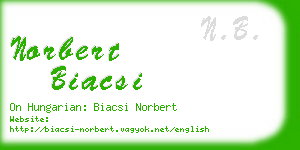 norbert biacsi business card